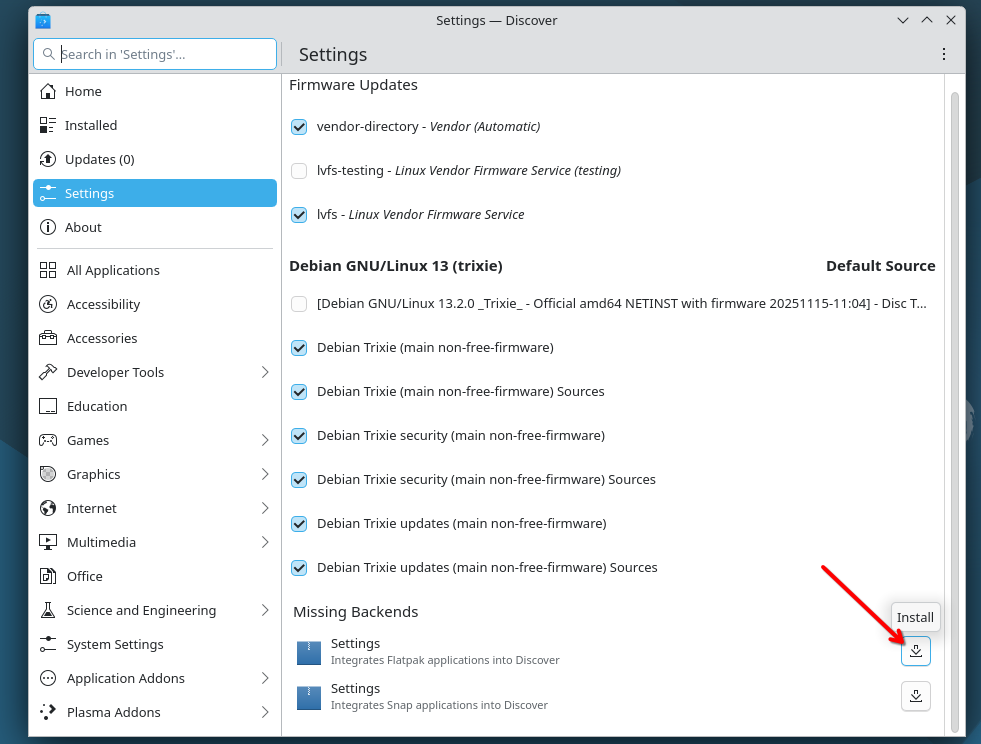 Flatpak Install Button