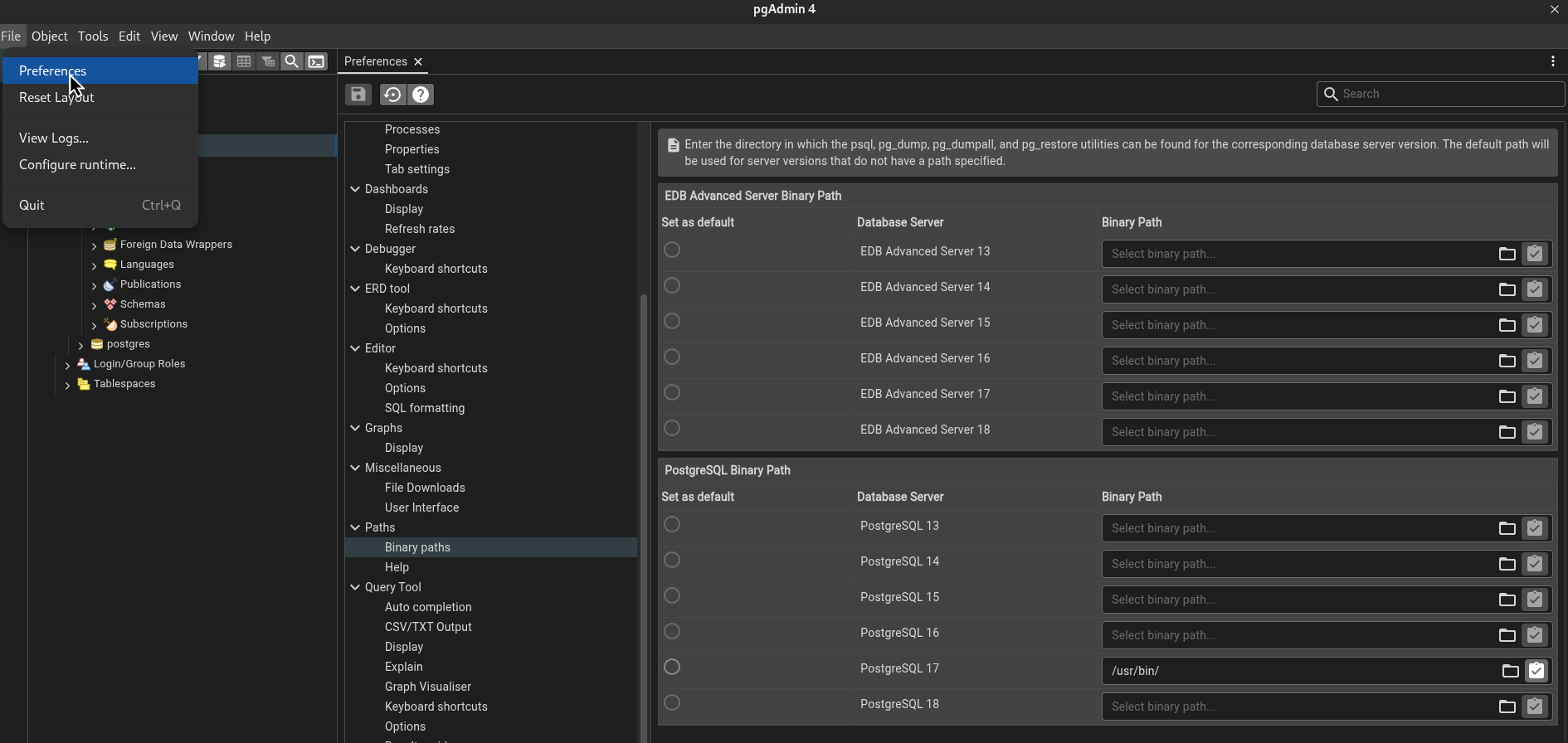 Binary Path Selection