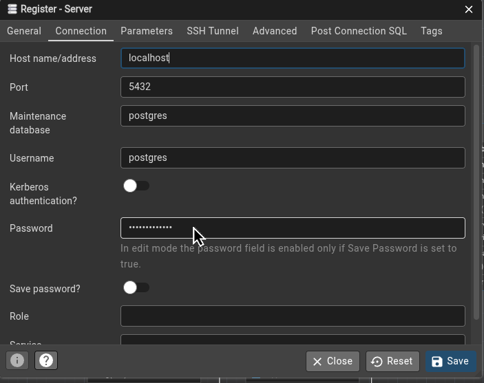 Postgres Connection